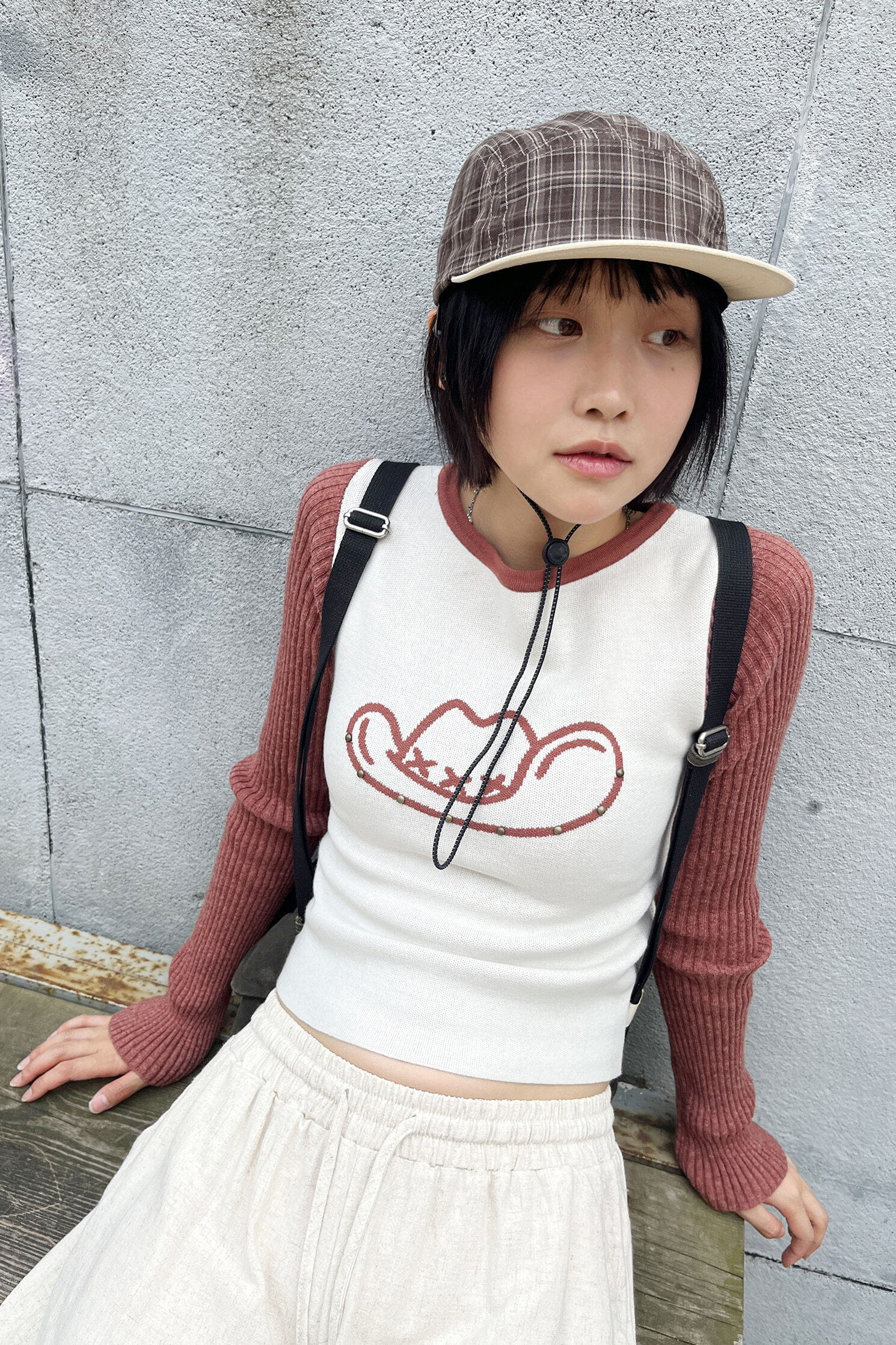 western hat knit 针织衫