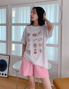 Hello cat 3 Loose-fit short sleeve t-shirt
