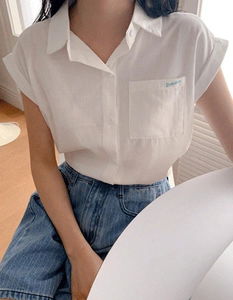 Roll-up number 2 one-pocket short-sleeved Shirt shirt