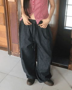 Tenshi Nonfade Raw Two Way Pintuck Banding Pants