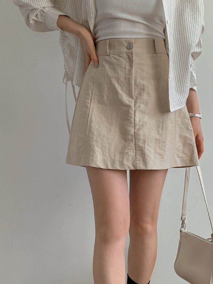 Millivua rustling back banding mini skirt 裙子