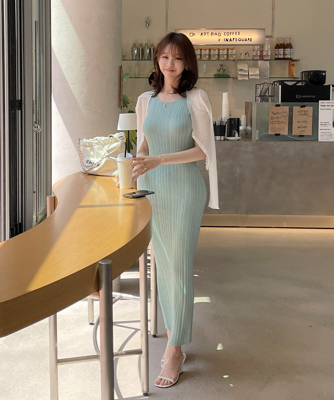 Renea Summer Cool Pleated Slim Sleeveless Maxi Long Dress