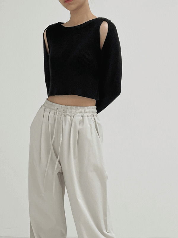 Forming Double Hole Crop Knitwear 針織衫