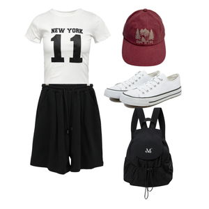 cap,ShortSleeve,ShortPants 코디
