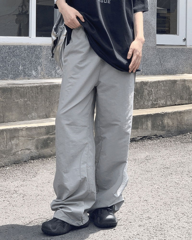 質感鬆緊寬版長褲