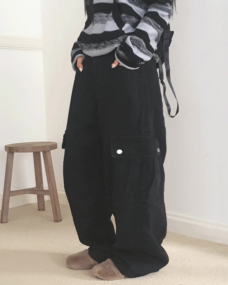 Duco Vintage Cargo Wide Denim Pants