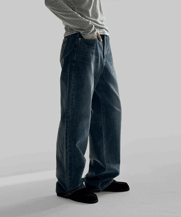 Kevin De Fleece-lined Wide Denim Pants 牛仔褲