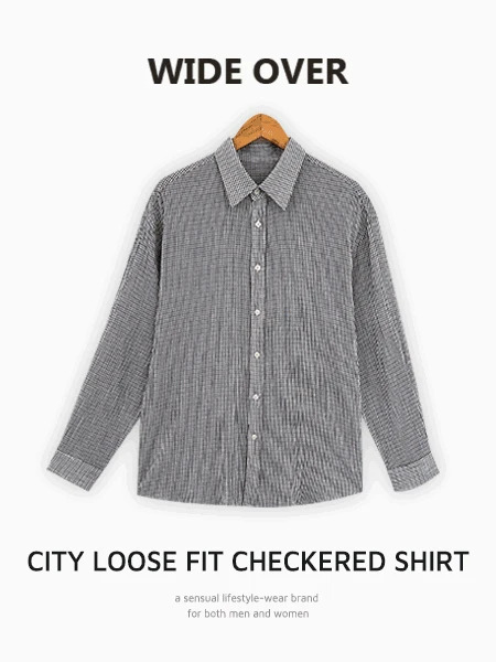 City Loose-fit check shirt 襯衫