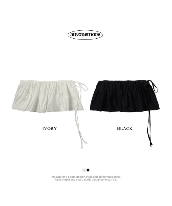 로구 프릴 레이어드 미니 랩 스커트 (2color)