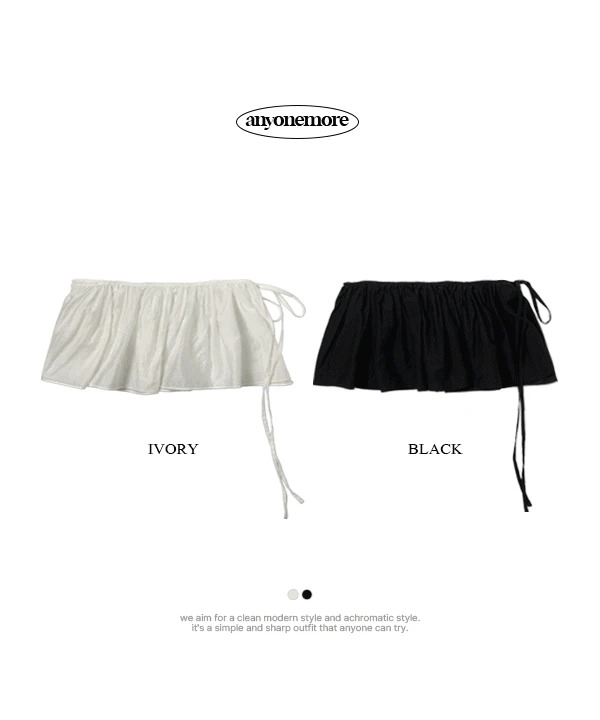 로구 프릴 레이어드 미니 랩 스커트 (2color)