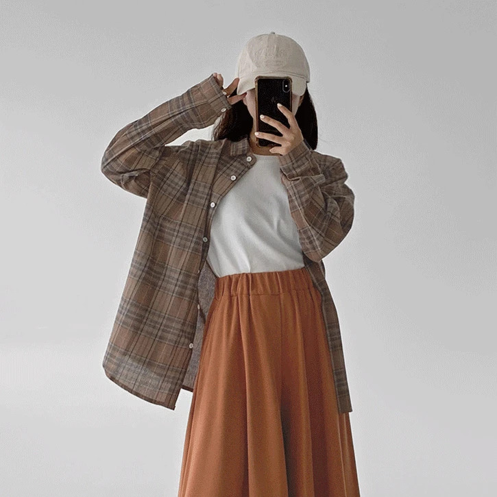 Checked loose fit shirt for Shirt these days 襯衫