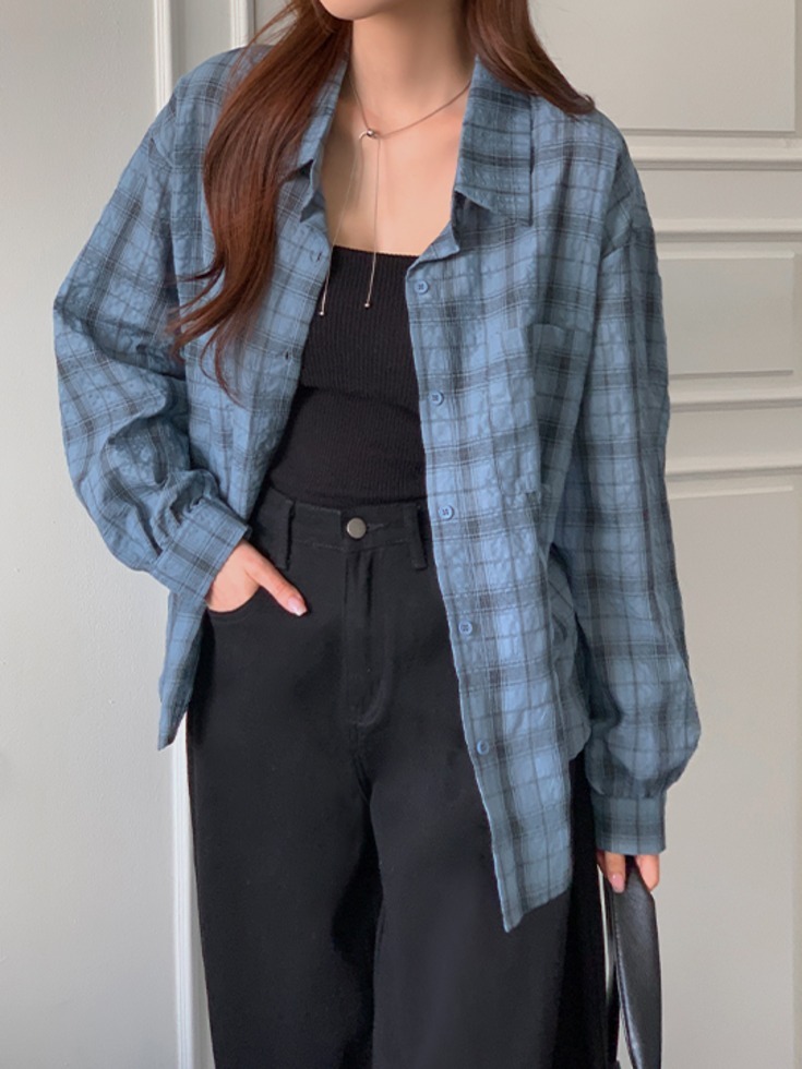 Checkedin Loose-fit check shirt 襯衫