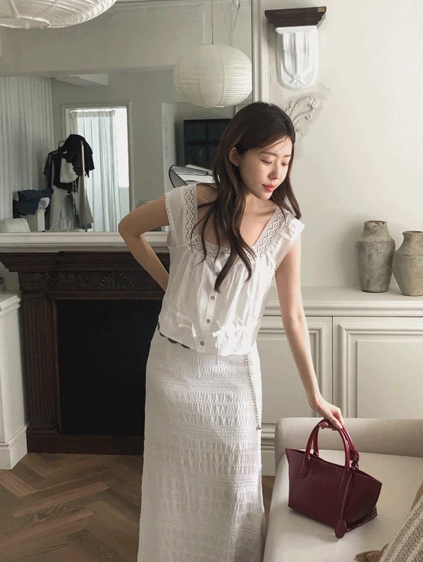 Pie Lace Sleeveless Blouse 无袖