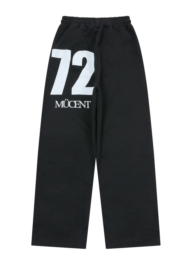SIGNATURE BACK 72 LETTERING WIDE SWEAT PANTS UNISEX Signature Back 72 Lettering Wide Sweat Pants Unisex (2 Colors)