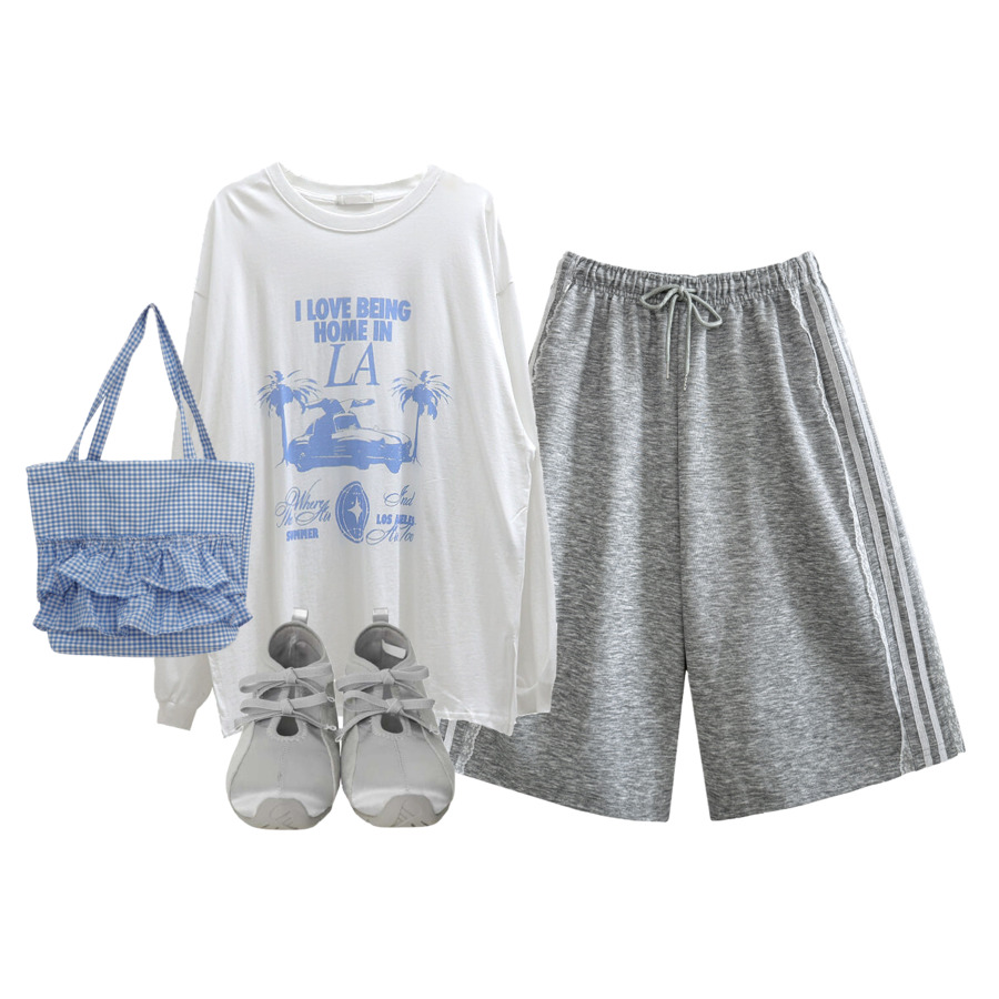 ShortPants,LongSleeve,sneakers 코디