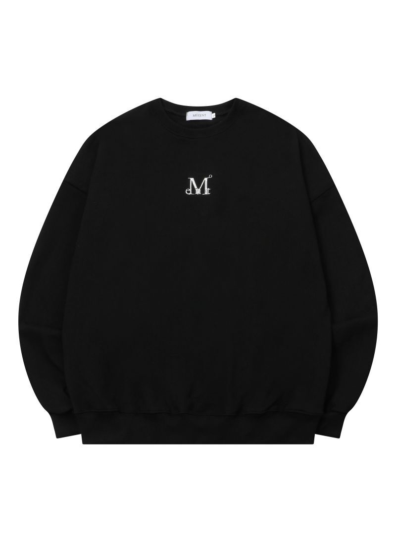 金屬LOGO簽名款寬鬆圓領長袖衛衣（男女通用）