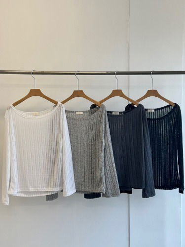 Net loose knitwear t-shirt
