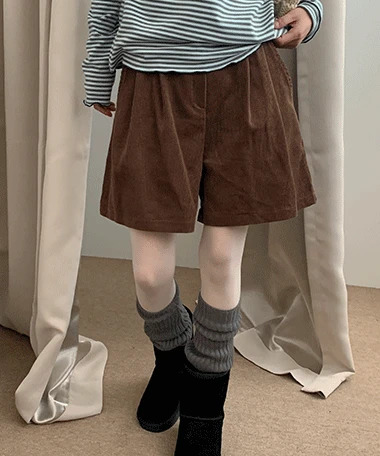 DJANE CORDUROY BACK BAND HALF PANTS 短褲