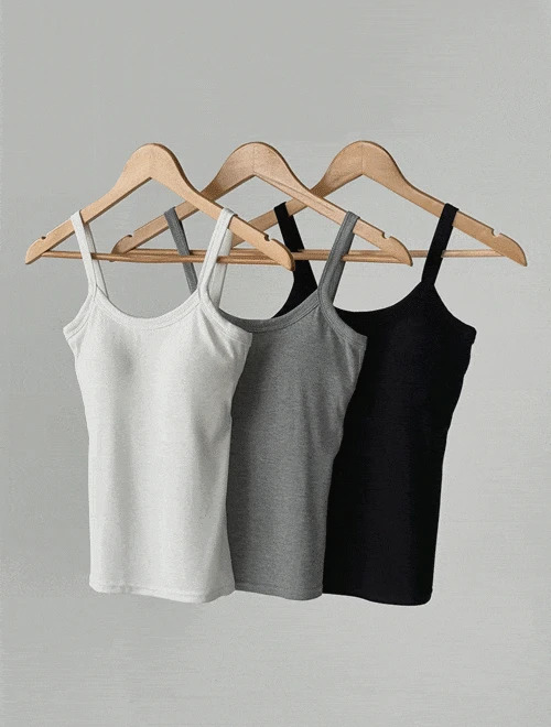 Piscos Ribbed Cap Sleeveless - Cap Integrated / 3 Colors 無袖