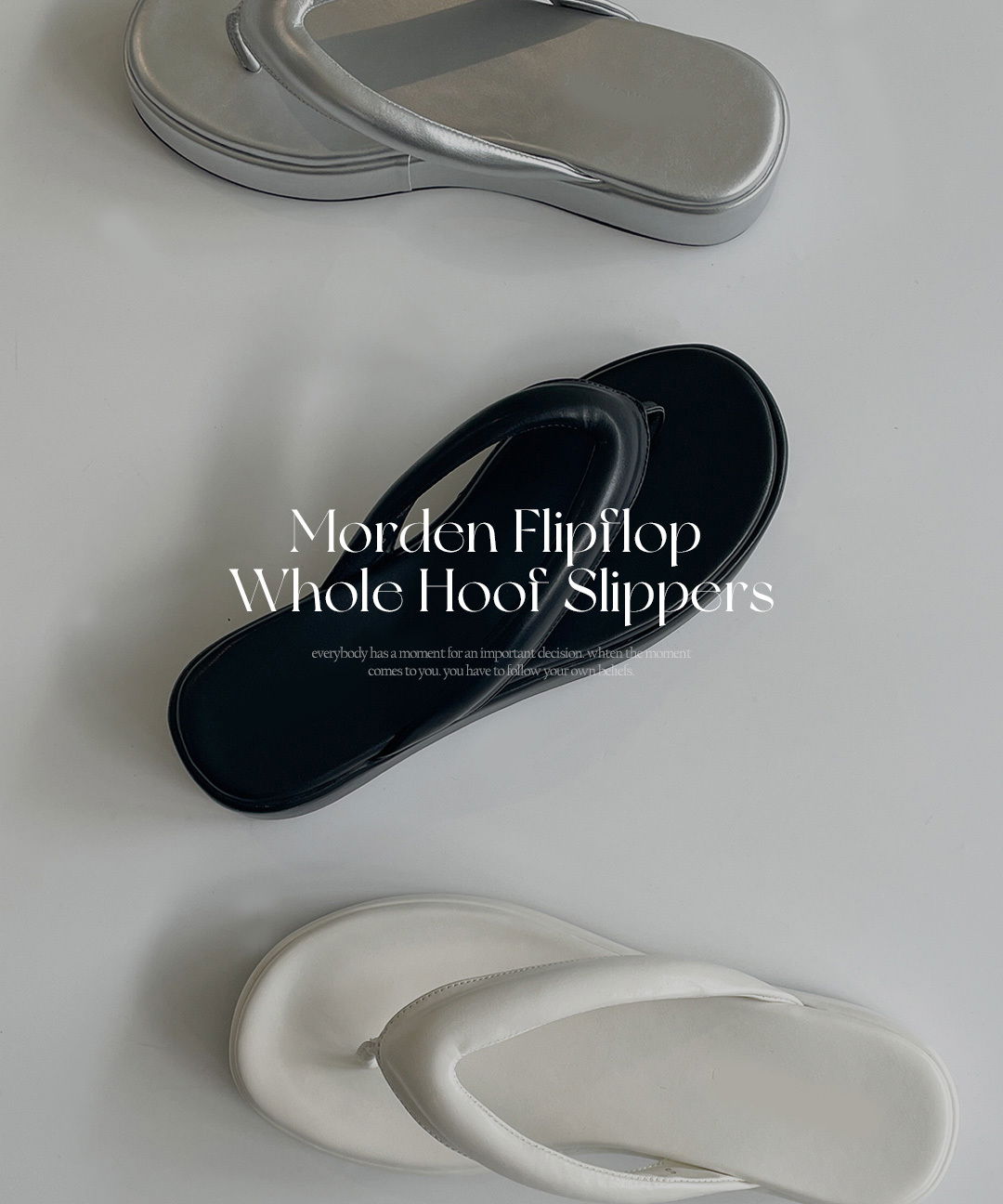 Morden flip flops heel slippers