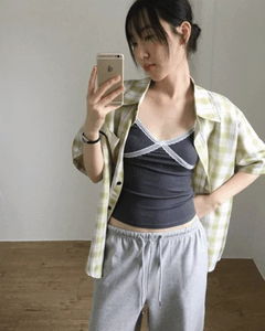blush check shirt