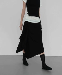 Canbella Ruffle Ankle Midi Skirt