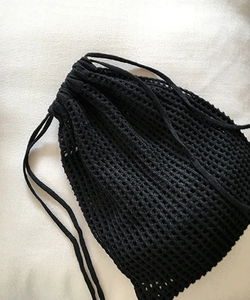 Orange Punching Knitwear Bucket Bag