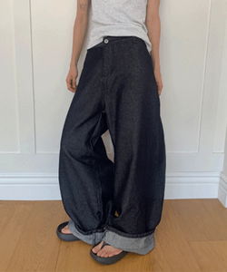 P.D. Back Bijo Wide Raw Denim Pants