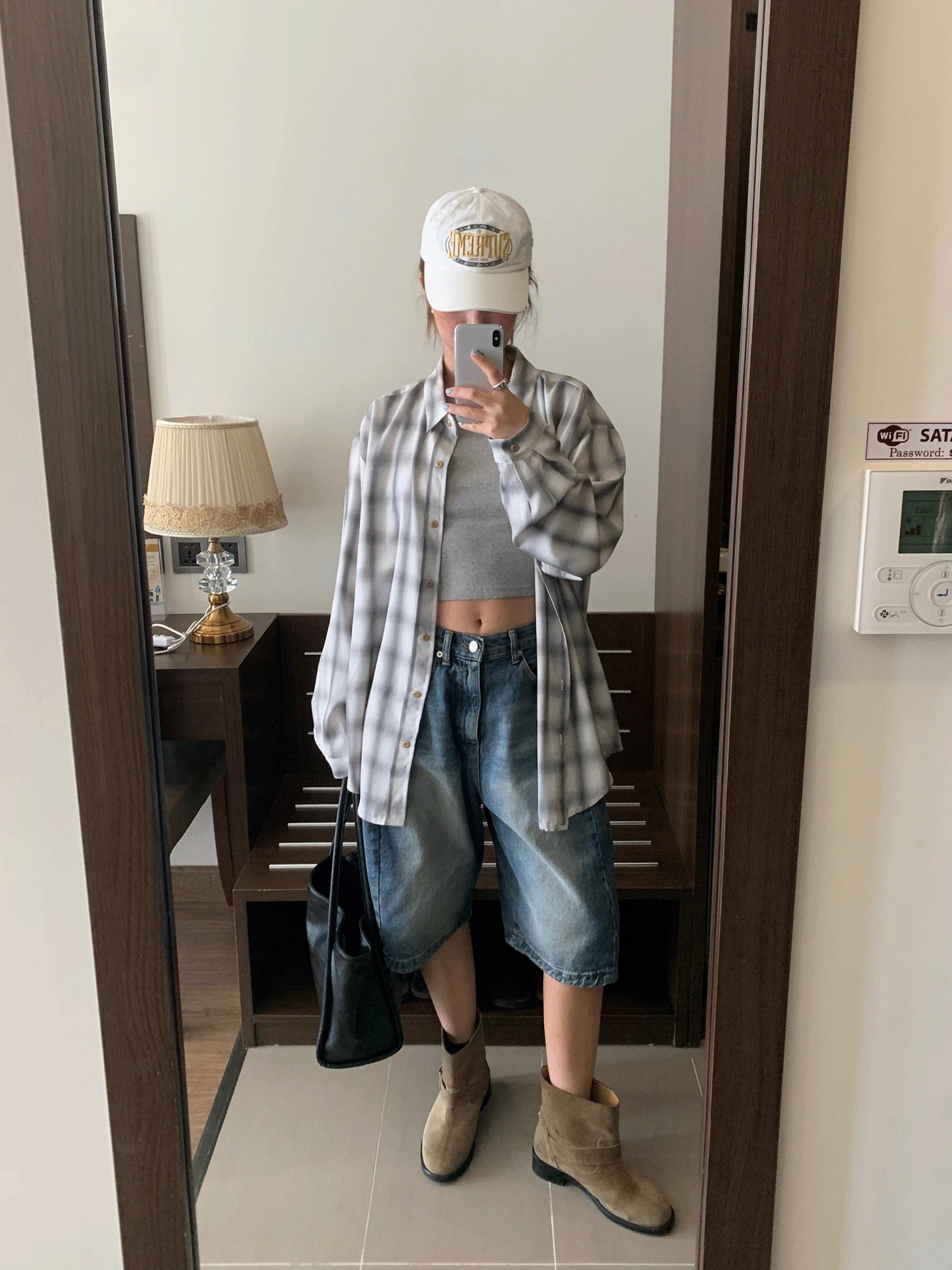 balloon bermuda denim