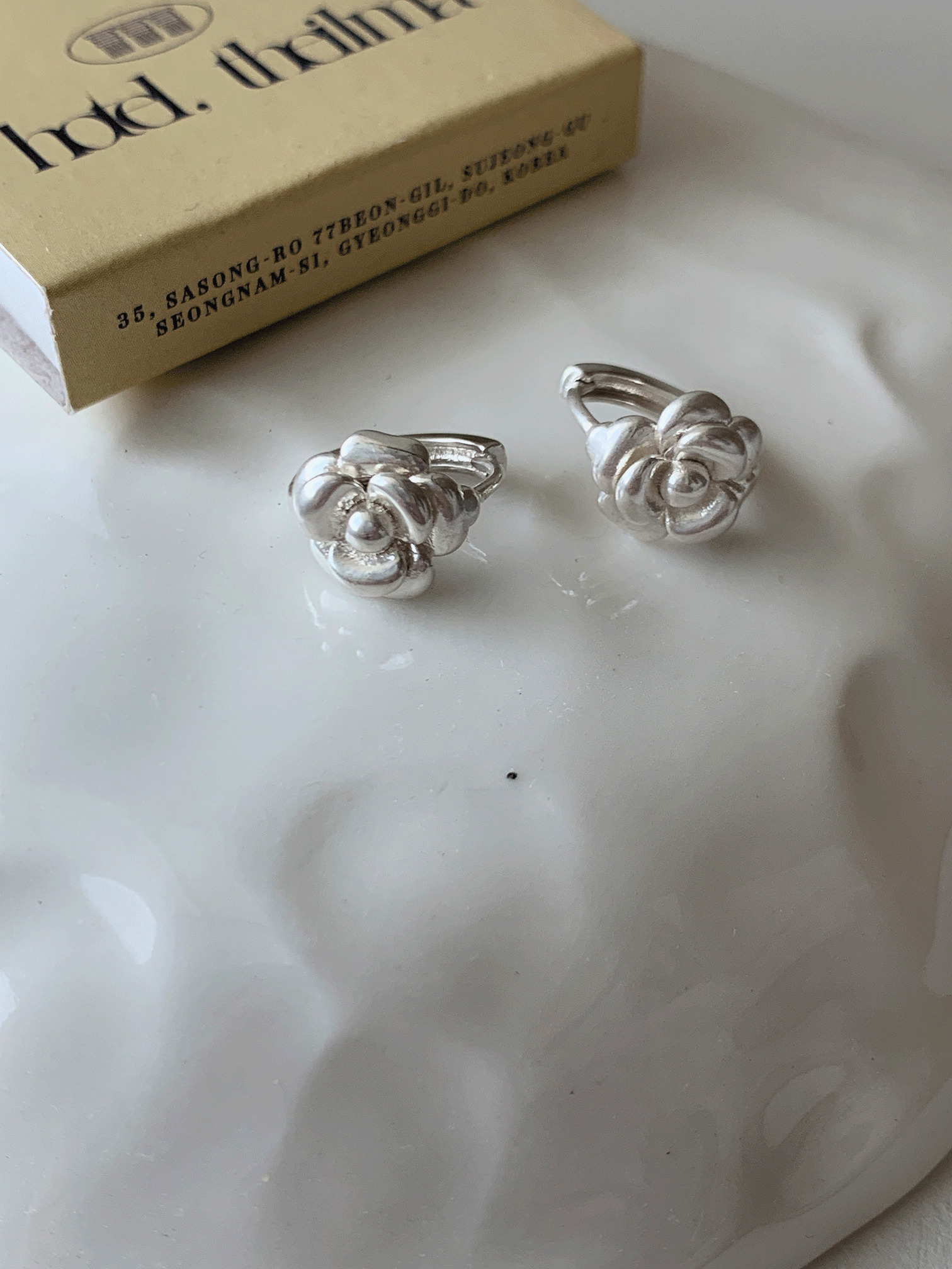 rose silver earring