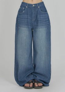 Double Back Pocket Stripe Denim DE022