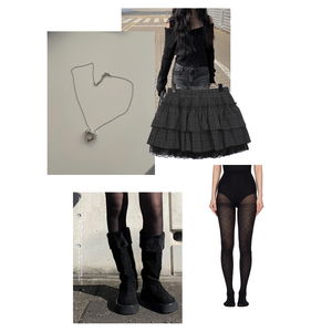 knitwears,boots,necklace 코디