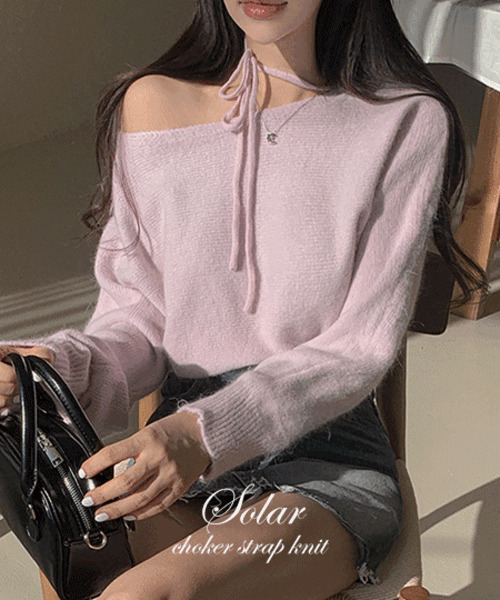 Solar choker strap knit 針織衫
