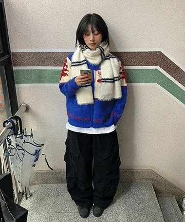 Nota Deer Nordic Knitwear Zip-up 拉鍊外套
