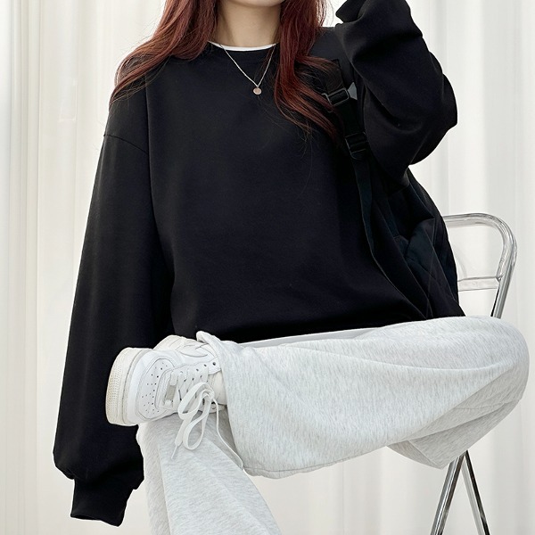 All day plain Loose-fit Sweatshirt 長袖上衣