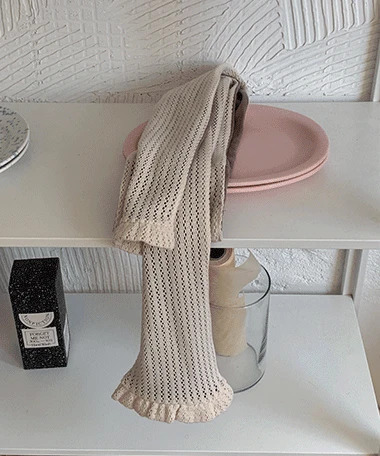 HUEVE TWO-TONE FRILL MUFFLER 配飾