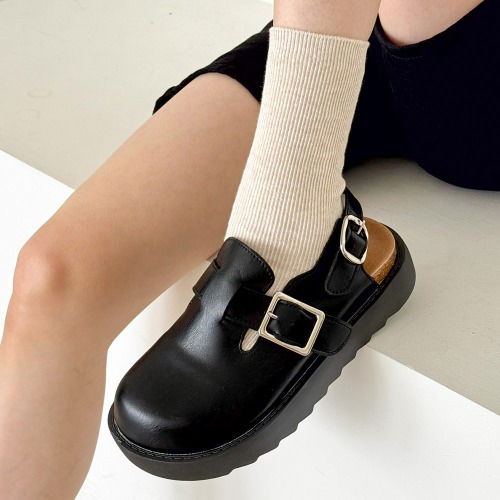 Everyday Angry Double Buckle Clog Sandals ED2555