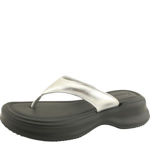 Lightweight full-heel soft flip-flop slippers 4cm silver