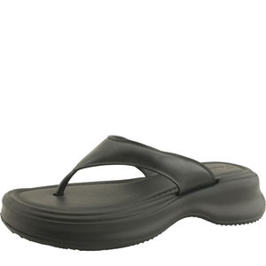 Lightweight full-heel soft flip-flop slippers 4cm black