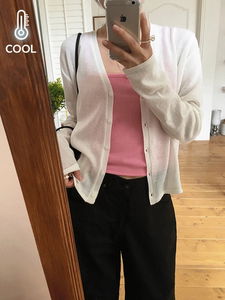 네어 린넨 니트 겨울 가디건 (라운드/브이넥ver)(10color)