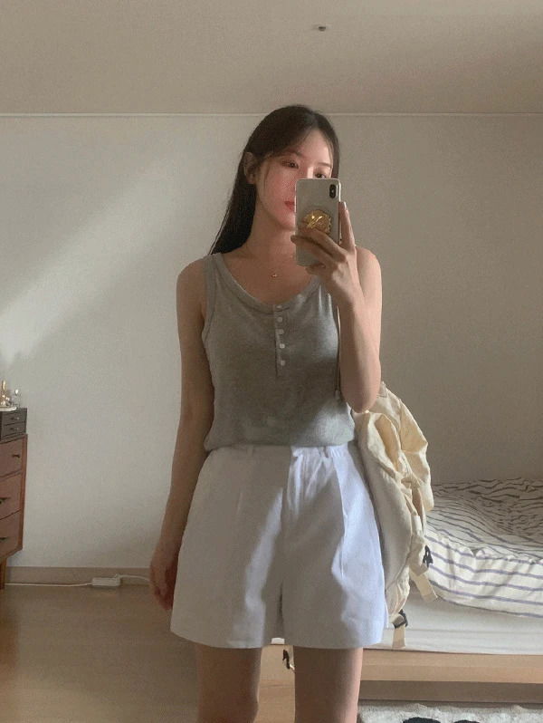Something button sleeveless