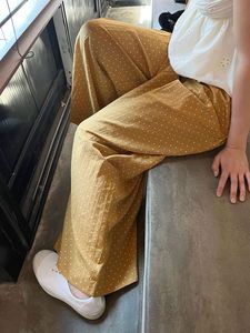 パパイヤドットバンディングクールパンツ