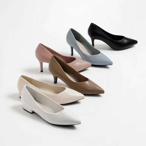 Gloria V-cut stiletto heel flats are more comfortable