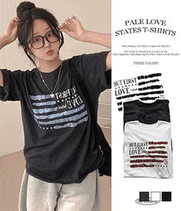 페일러브 레터링 루즈핏 반팔 티셔츠