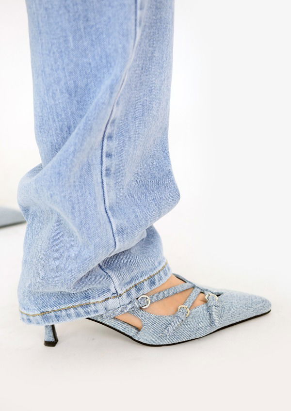 denim solar stilettos