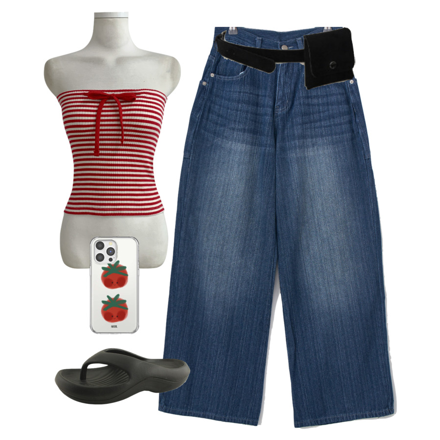 jeans,sleeveless,sandals 코디