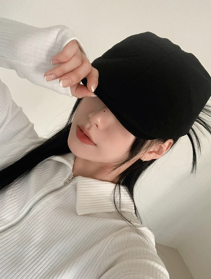 素色羊毛貝雷帽