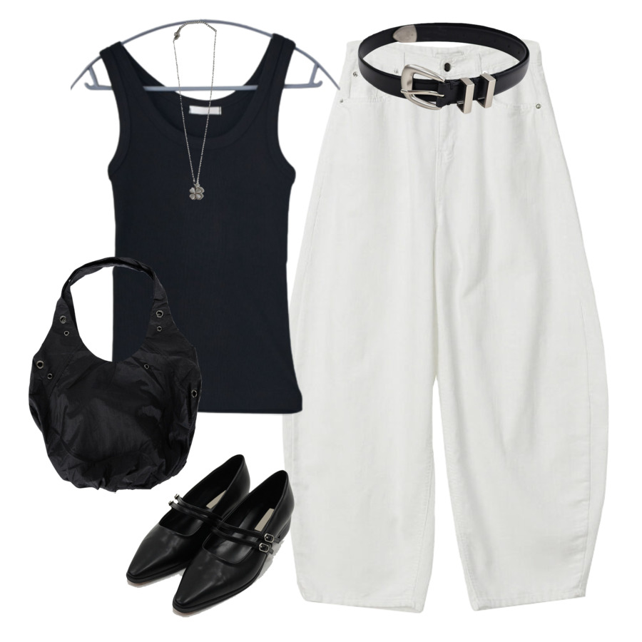 pants,belt,sleeveless 코디
