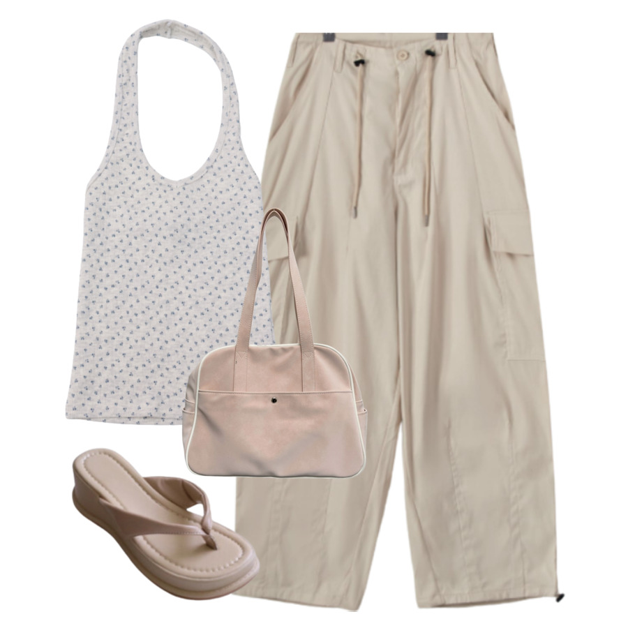 pants,sleeveless,sandals 코디