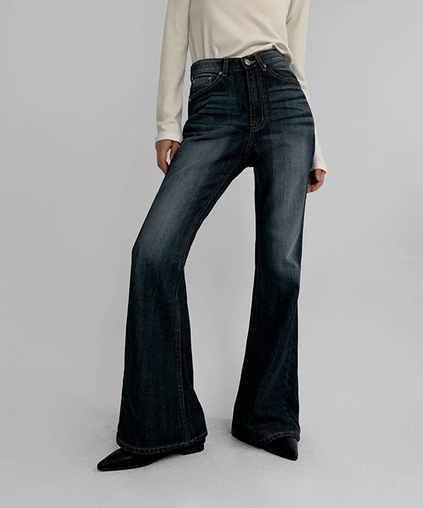Faded washed Flared Raw denim 牛仔褲